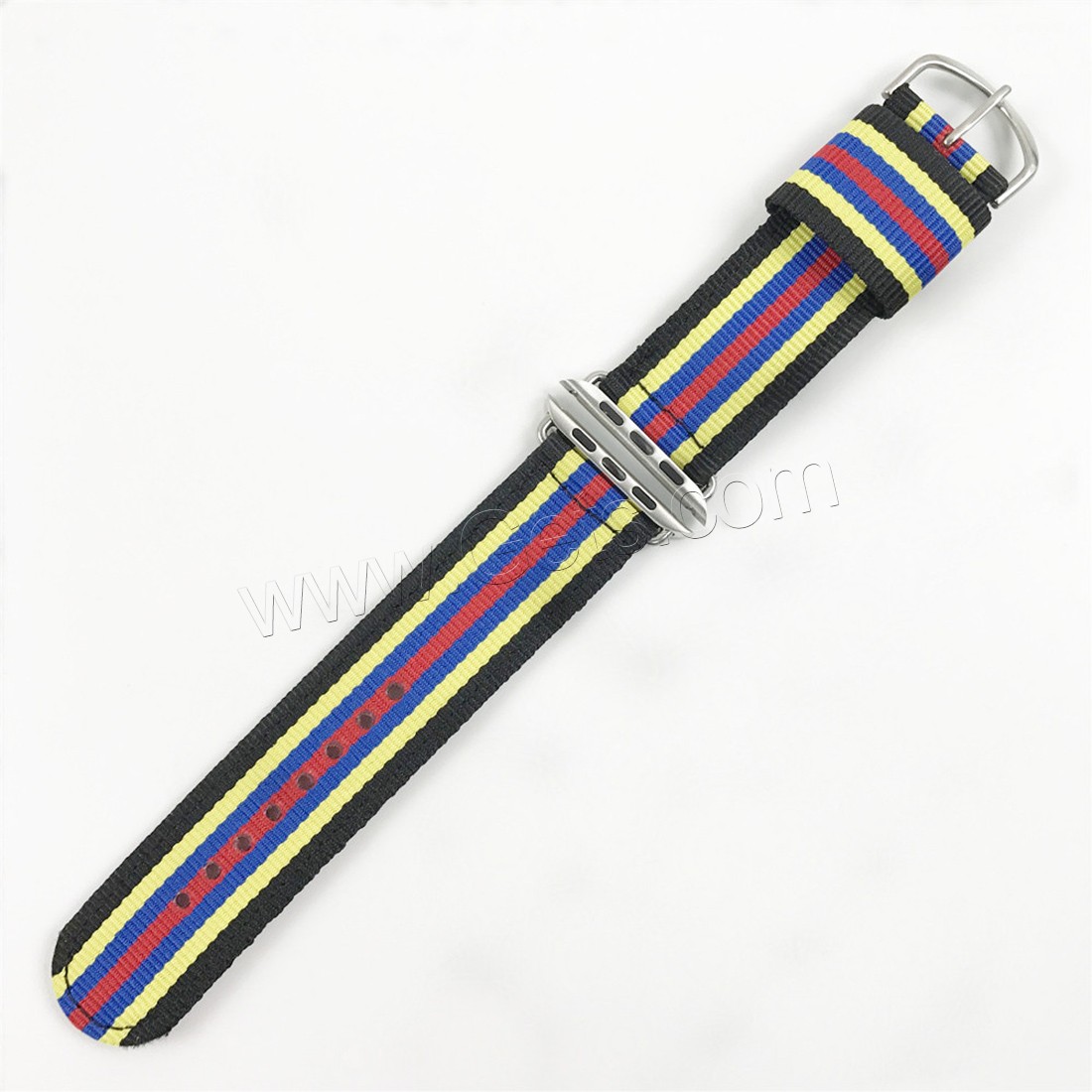 Watch Band, Nylon, with Stainless Steel, for apple watch & Unisex & different size for choice, more colors for choice, Length:Approx 9 Inch, Sold By PC