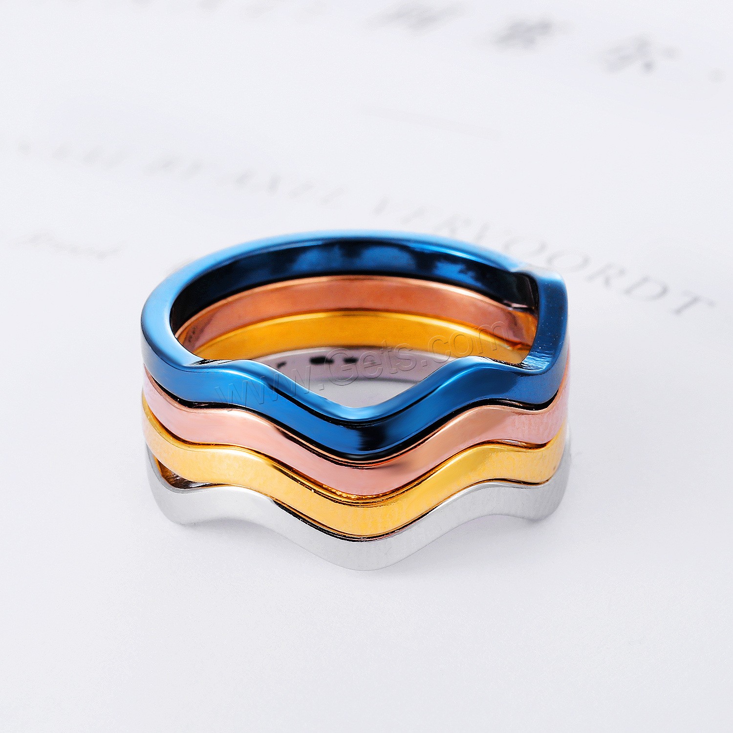 Titanium Steel Finger Ring, plated, different size for choice & for woman, more colors for choice, 2.5mm, Sold By PC