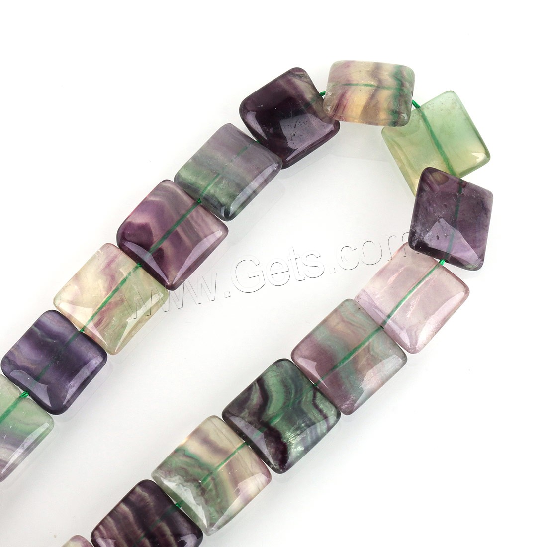 Purple Fluorite Beads,  Square, different size for choice, Hole:Approx 1mm, Length:Approx 15 Inch, Sold By Strand