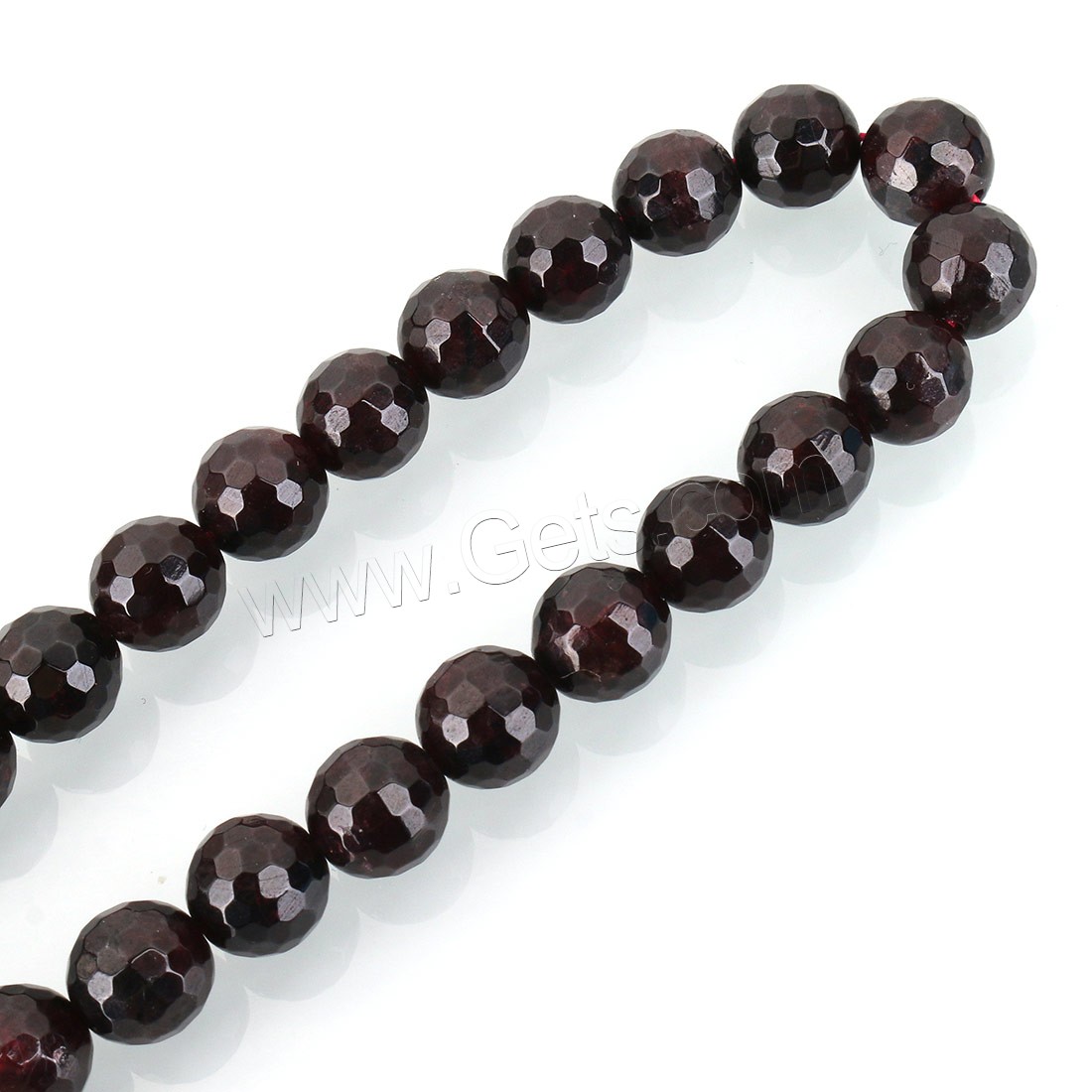 Natural Garnet Beads, Round, different size for choice & faceted, Hole:Approx 1mm, Length:Approx 15.5 Inch, Sold By Strand