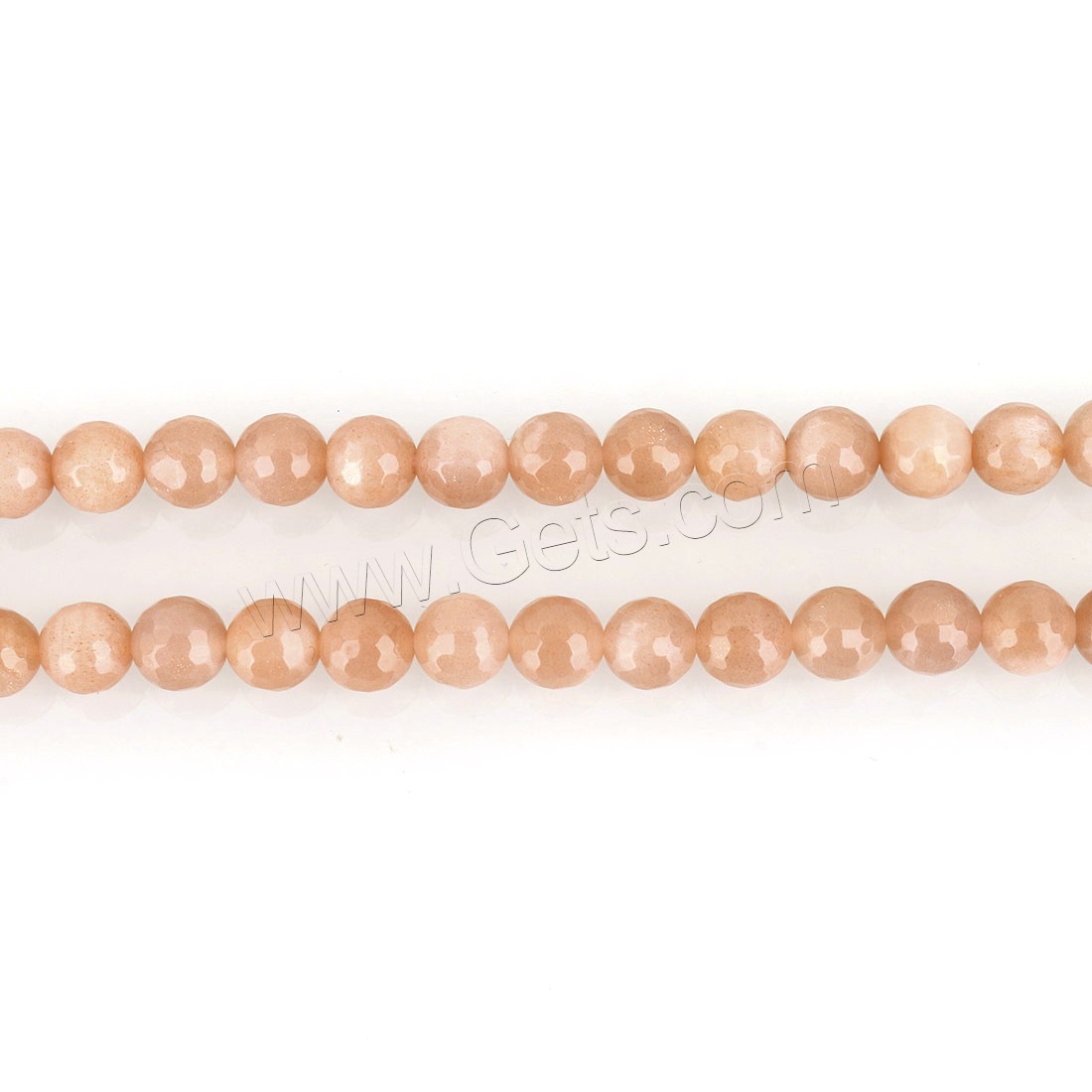 Mondstein Perlen, rund, verschiedene Größen vorhanden & facettierte, Bohrung:ca. 1mm, Länge:ca. 15.5 ZollInch, verkauft von Strang