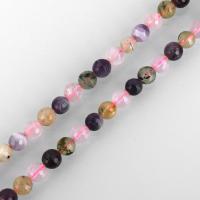 Gemischte Farbe Quarz Perlen, Regenbogen Quarz, rund, verschiedene Größen vorhanden & facettierte, Bohrung:ca. 1mm, Länge:ca. 15.5 ZollInch, verkauft von Strang