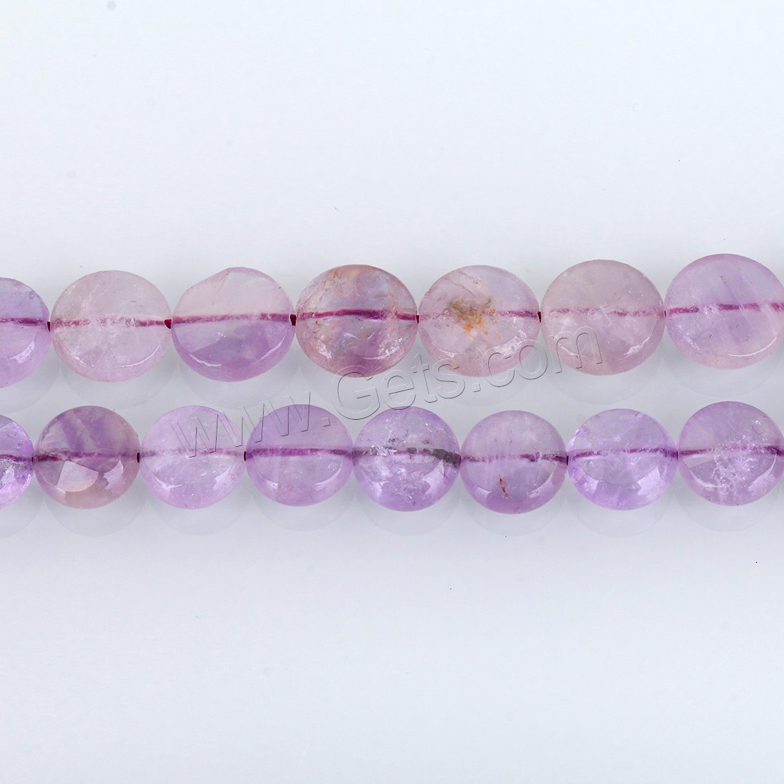 天然紫水晶のビーズ, アメジスト, 楕円, 異なるサイズの選択, 穴:約 1mm, 長さ:約 15.5 インチ, 売り手 ストランド