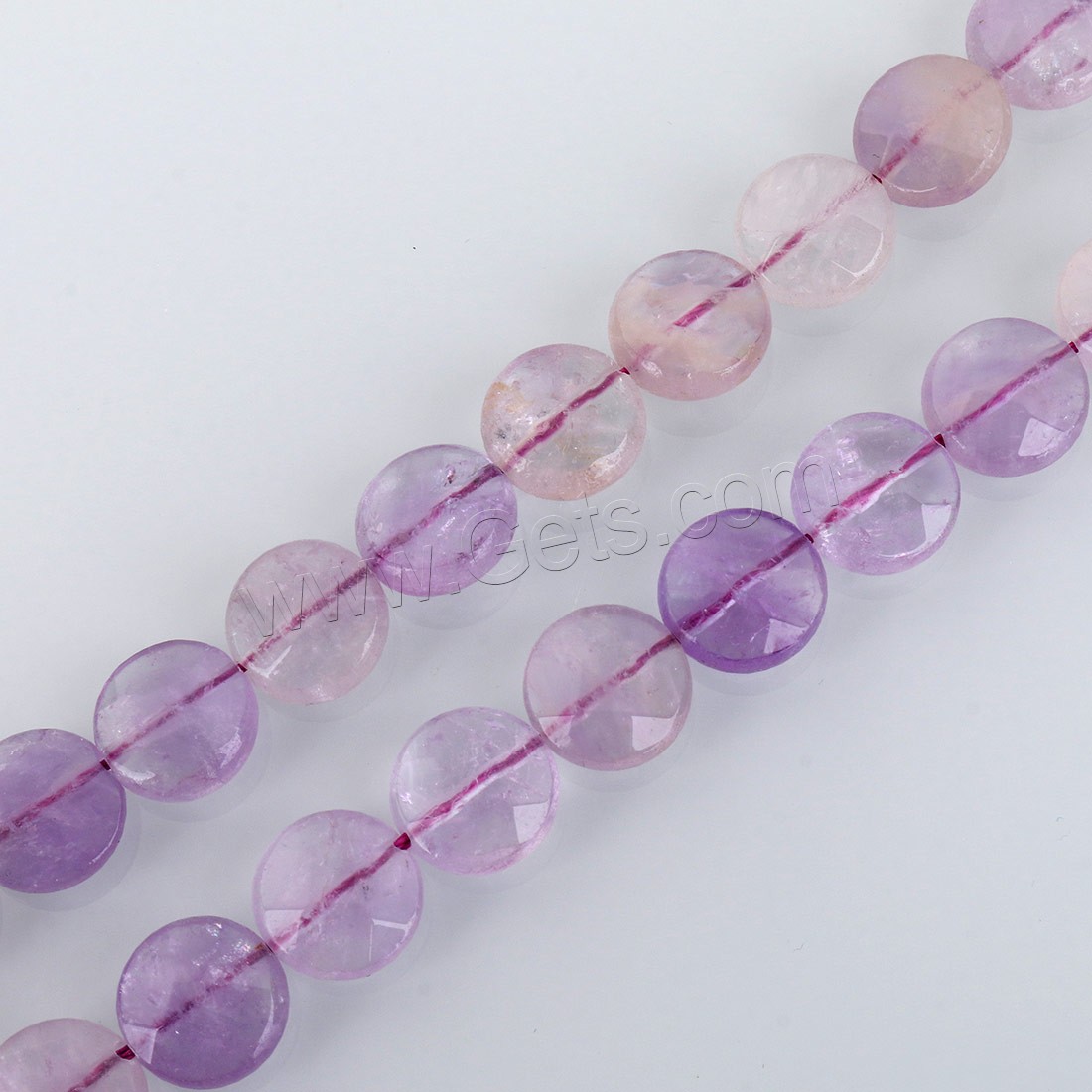 天然紫水晶のビーズ, アメジスト, 楕円, 異なるサイズの選択, 穴:約 1mm, 長さ:約 15.5 インチ, 売り手 ストランド