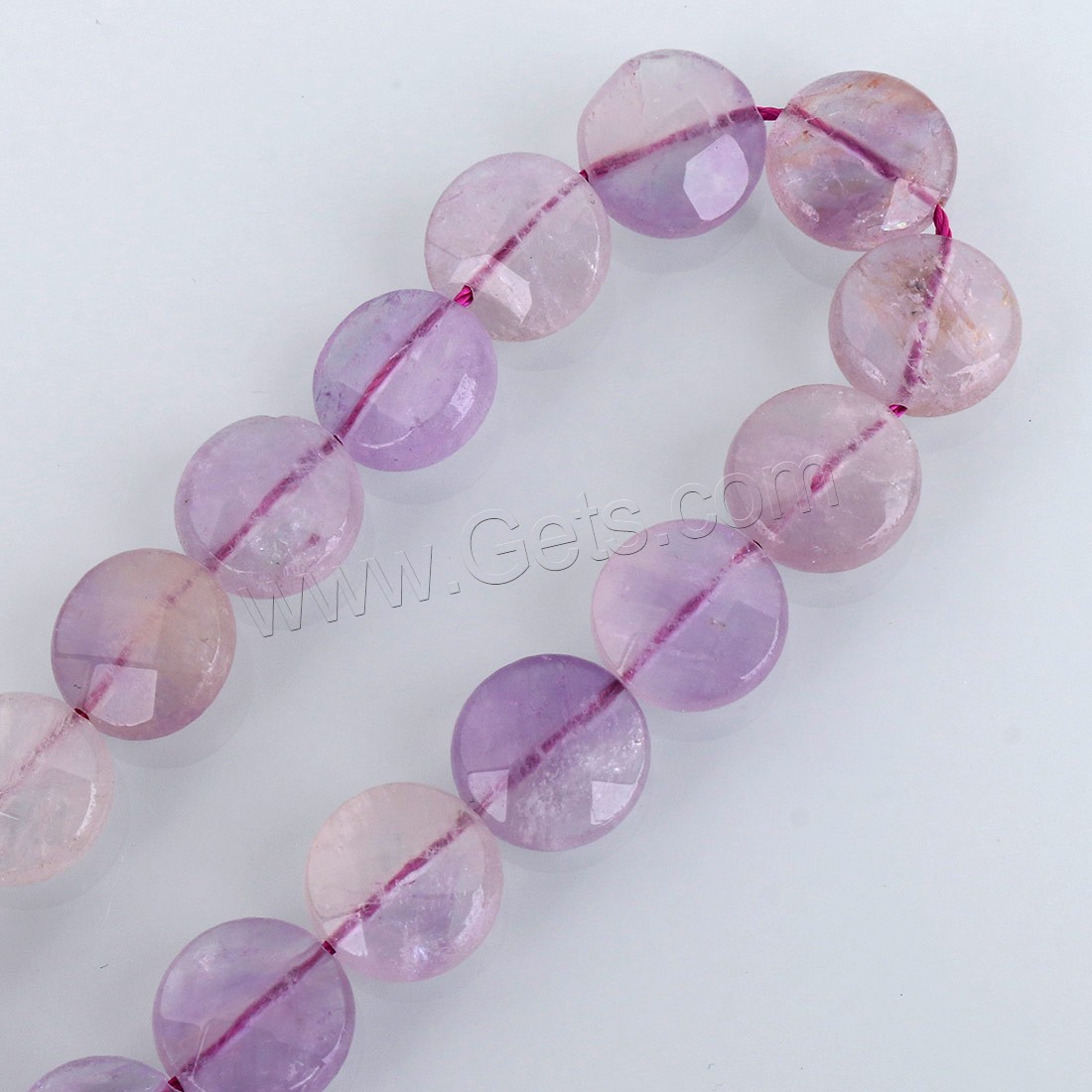 Natural Amethyst Beads, Flat Round, different size for choice, Hole:Approx 1mm, Length:Approx 15.5 Inch, Sold By Strand