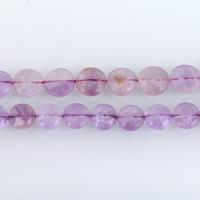 Natural Amethyst Beads, Flat Round Approx 1mm Approx 15.5 Inch 