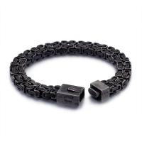 Titanium Steel Bracelet, black ionic, for man, 10mm Approx 9 Inch 