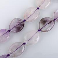 Natural Amethyst Beads, Flat Oval, 24-33x20-27x7-9mm Approx 2.5mm Approx 16 Inch, Approx 