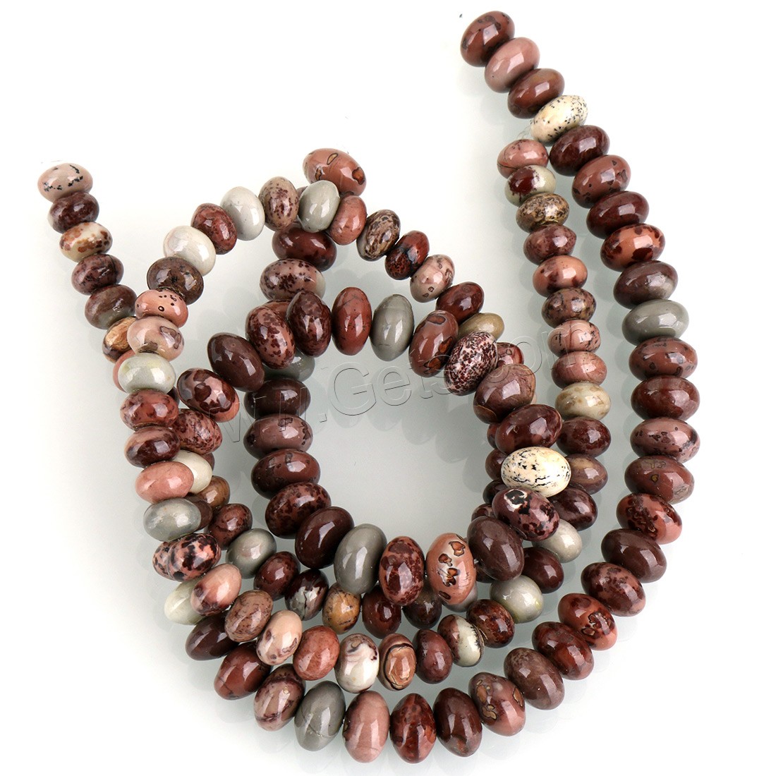 Einzelne Edelstein Perlen, Rote Artistic, Abakus,Rechenbrett, verschiedene Größen vorhanden, verkauft von Strang