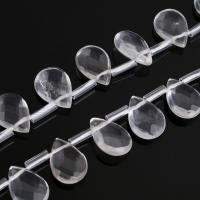 Natural Clear Quartz Beads, Teardrop, faceted Approx 0.6mm Approx 16 Inch, Approx 