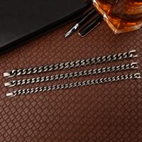 Titanium Steel Bracelet & Bangle, plated & twist oval chain & for man 