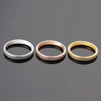 Titanium Steel Finger Ring, plated, polished & for woman 3mm 