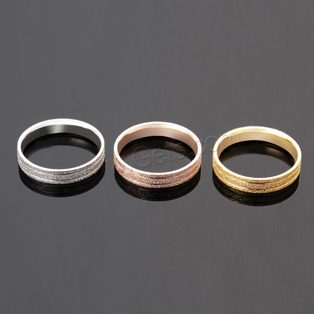 Titanium Steel Finger Ring, plated, polished & Unisex & different size for choice, more colors for choice, 4mm, Sold By PC