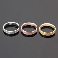 Titanium Steel Finger Ring, plated, polished & Unisex 4mm 