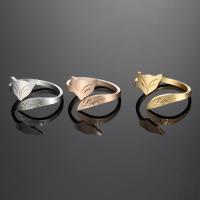 Titanium Steel Finger Ring, Fox, plated, Adjustable & polished & for woman 12mm, US Ring 