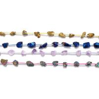 Mix Color Quartz Beads, plated 8-15x5-8x5-8mm Approx 1mm Approx 16.5 Inch, Approx 