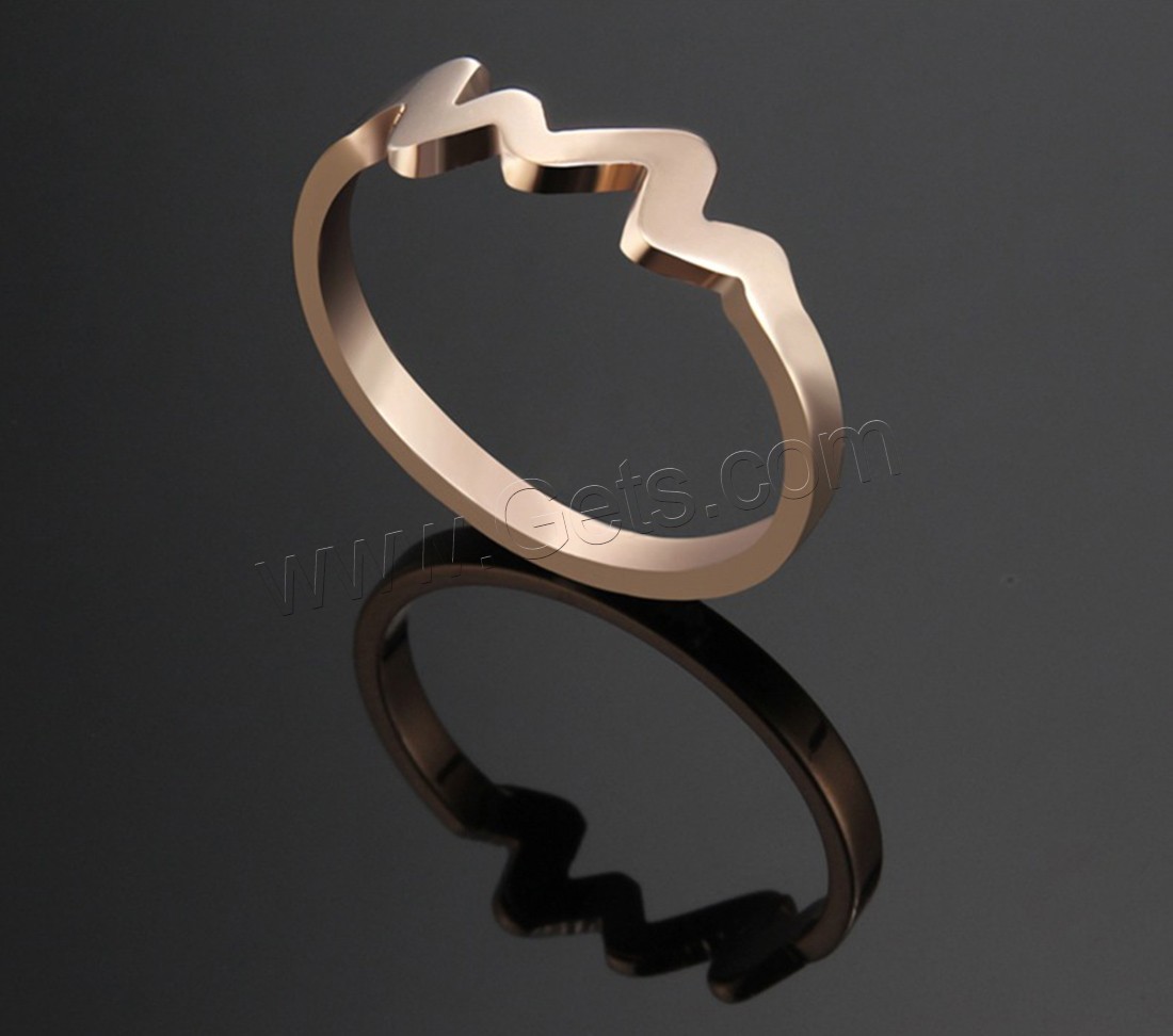 Titanium Steel Finger Ring, plated, different size for choice & for woman, more colors for choice, 5mm, Sold By PC