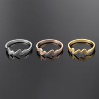 Titanium Steel Finger Ring, plated & for woman 5mm 