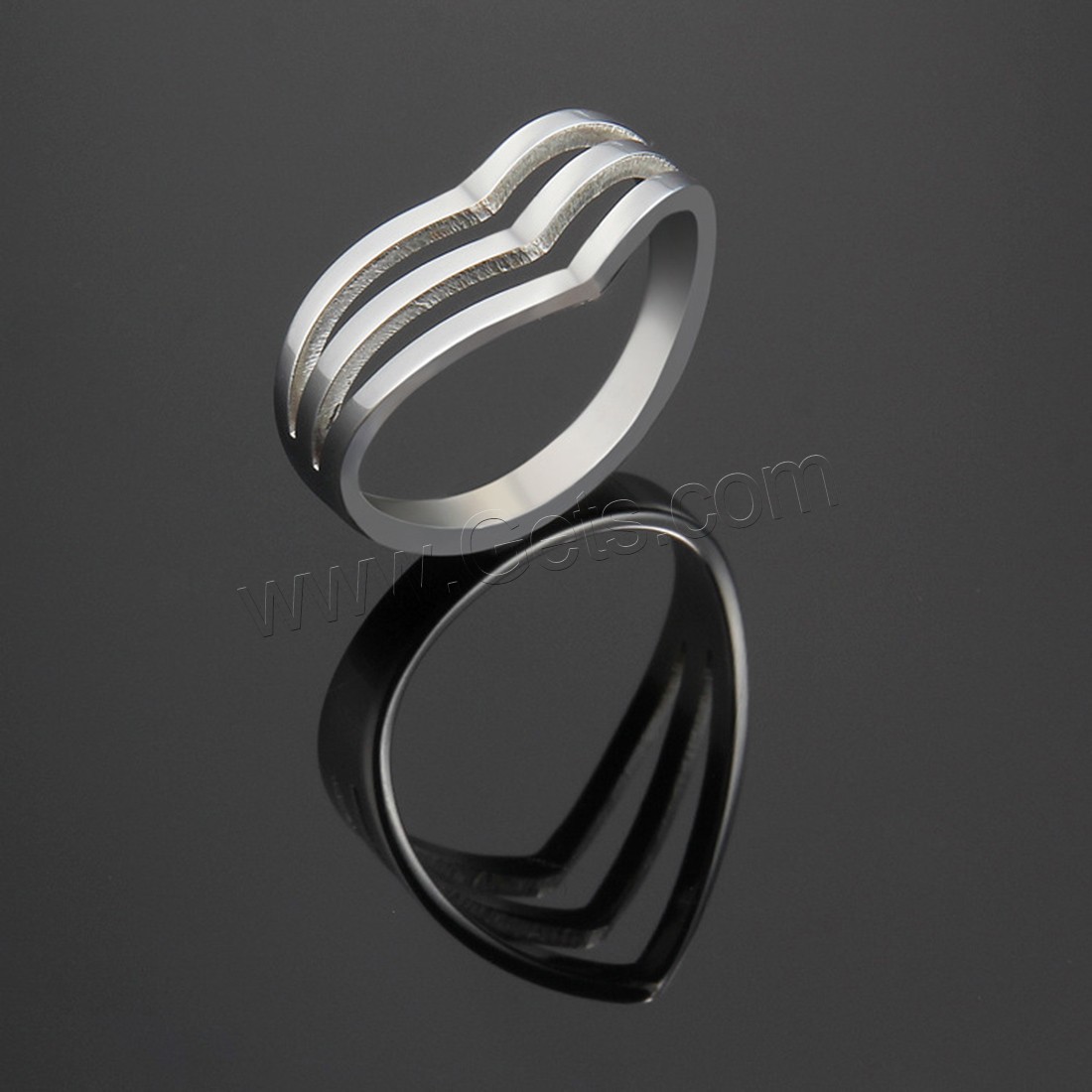 Anillo de dedo de acero Titanium de, Partículas de acero, chapado, diverso tamaño para la opción & para mujer, más colores para la opción, 12mm, Vendido por UD