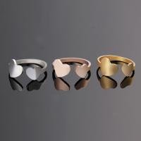 Anillo de dedo de acero Titanium de, Partículas de acero, chapado, Ajustable & para mujer, más colores para la opción, 7.5mm, tamaño:6, Vendido por UD