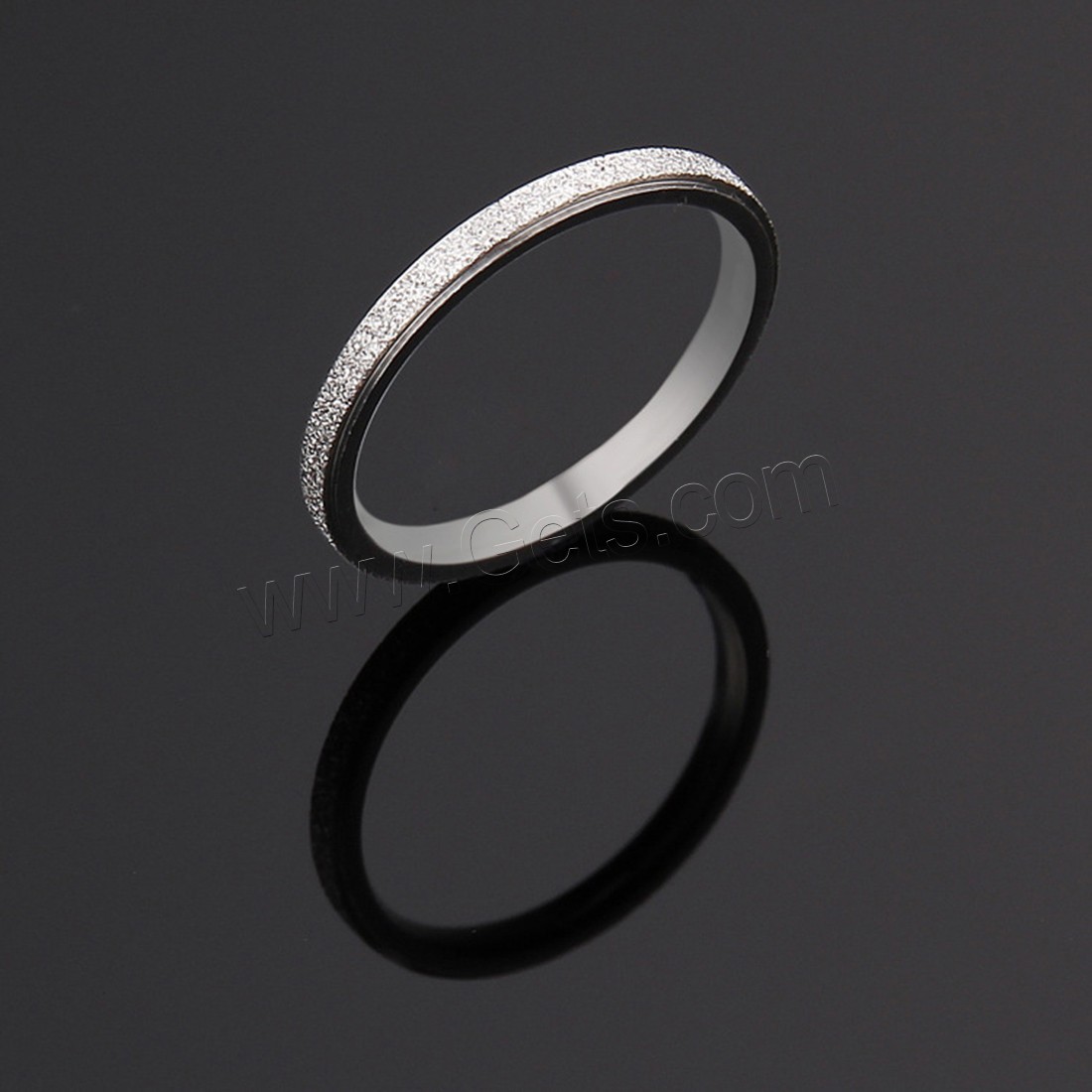 Titanium Steel Finger Ring, plated, different size for choice & for woman, more colors for choice, 2mm, Sold By PC