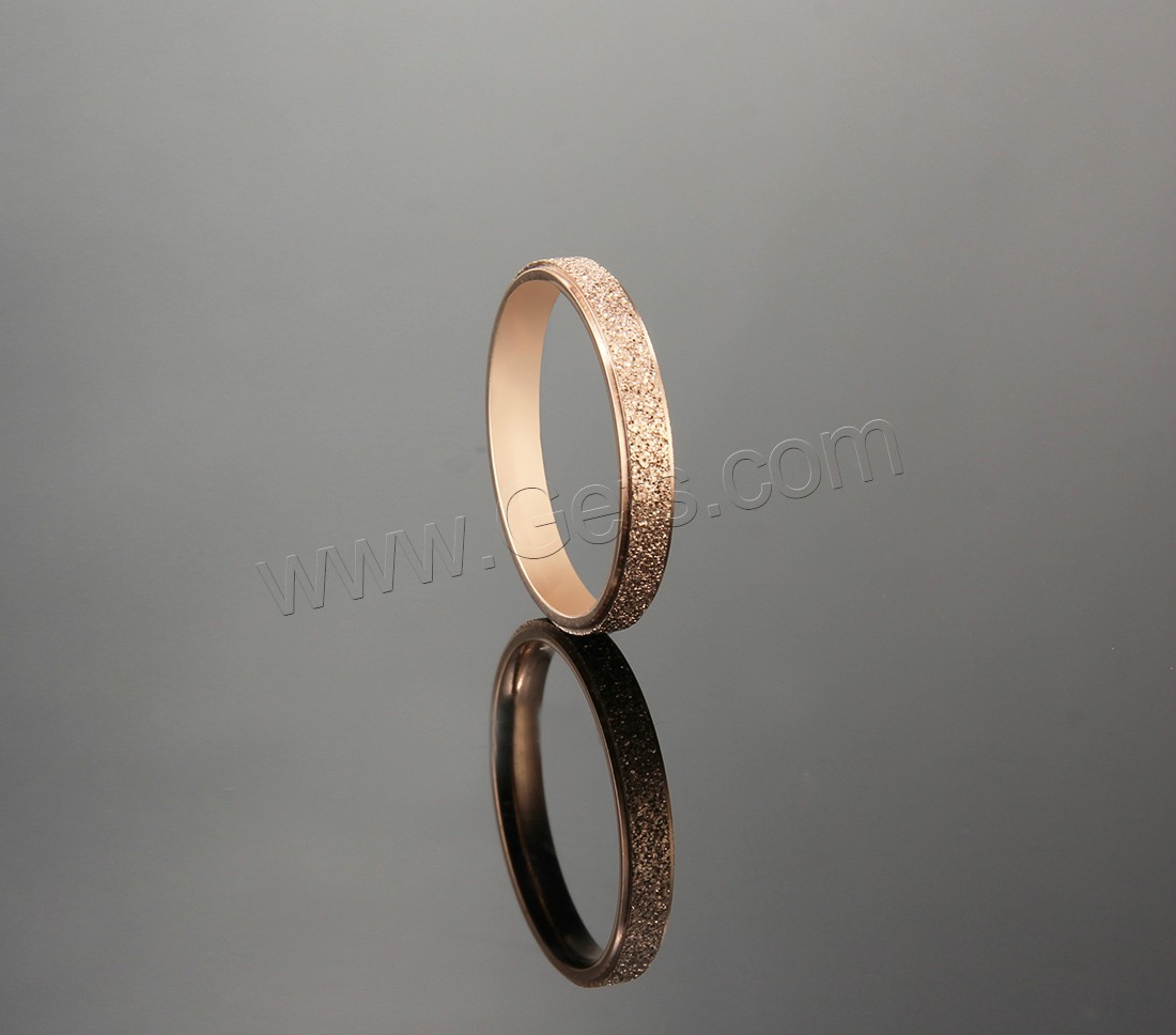 Titanium Steel Finger Ring, plated, different size for choice & for woman, more colors for choice, 2mm, Sold By PC