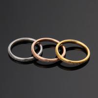 Titanium Steel Finger Ring, plated & for woman 2mm 