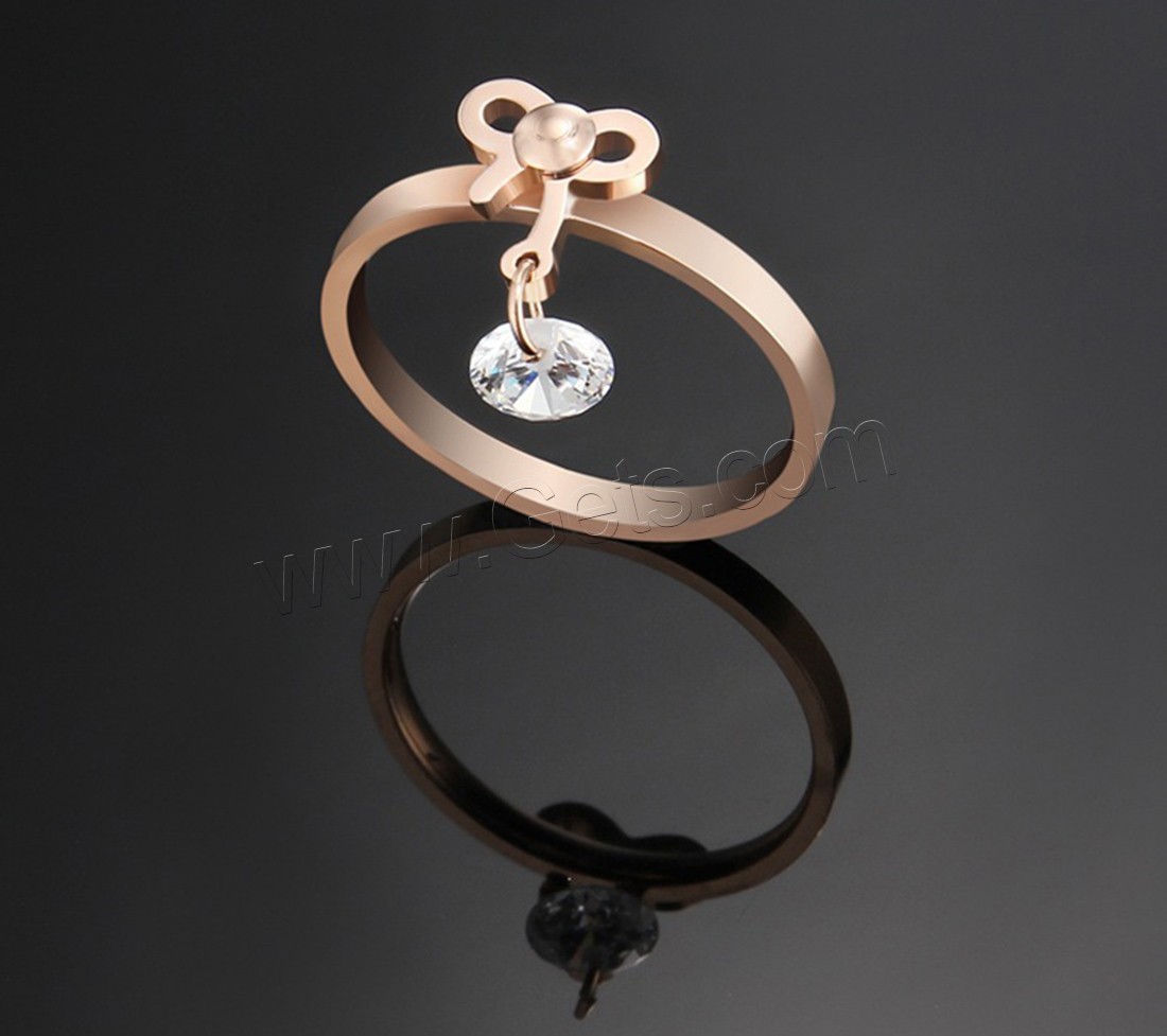 チタン鋼の指環, チタン鋼, とともに ダイヤモンド, メッキ, 異なるサイズの選択 & 女性用, 無色, 8mm, 売り手 パソコン