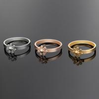 Titanium Steel Finger Ring, Chrysamthemum, plated & for woman 8mm 