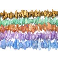 Gemischte Farbe Quarz Perlen, Natürlicher Quarz, plattiert, keine, 9-15x21-38x9-15mm, Bohrung:ca. 0.7mm, Länge:ca. 16 ZollInch, ca. 48PCs/Strang, verkauft von Strang