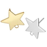 Brass Star Pendants, laiton, étoile, Placage, plus de couleurs à choisir 1mm Environ 1.3mm, Vendu par PC