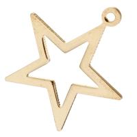 Brass Star Pendants, laiton, étoile, Plaqué de couleur d'or rose Environ 1.3mm, Vendu par PC