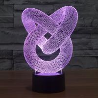 LED lampe de nuit en coloré, plastique ABS, avec Acrylique, avec interface USB & changer de couleur automatic & styles différents pour le choix Vendu par fixé