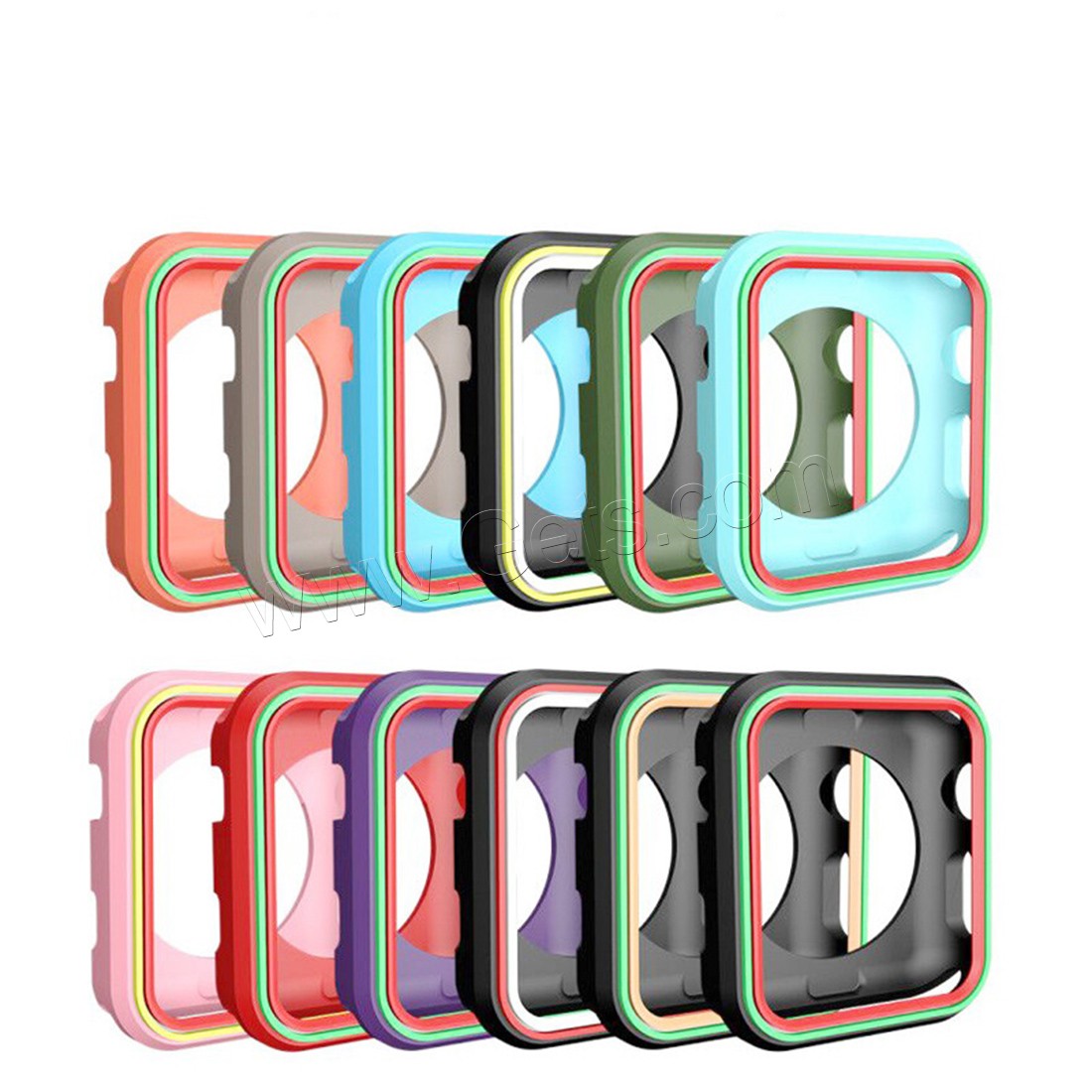 Silicone Watch Crash-proof Frame, durable & for apple watch & different size for choice, more colors for choice, Sold By PC