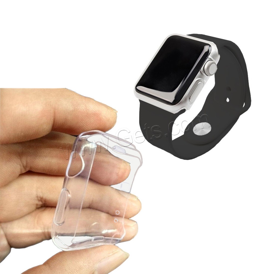 Silicone Watch Crash-proof Frame, durable & for apple watch & different size for choice, Sold By PC