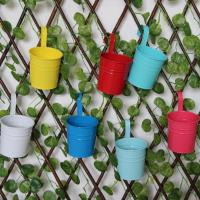Flowerpot, Iron, painted, durable & Corrosion-Resistant, mixed colors 