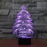 Bunte LED-Nachtlampe, ABS Kunststoff, mit Acryl, Weihnachtsbaum, mit USB-Schnittstelle & automatisch die Farbe wechseln & verschiedene Stile für Wahl, 143x87x262mm, verkauft von setzen