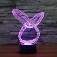 LED lampe de nuit en coloré, plastique ABS, avec Acrylique, avec interface USB & changer de couleur automatic & styles différents pour le choix Vendu par fixé