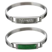 Bracelet en acier inoxydable, différents matériaux pour le choix & pour femme, couleur originale, 9.5mm, Diamètre inté Environ Vendu par PC
