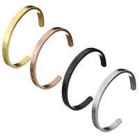 Bracelet en acier inoxydable, Placage, pour femme, plus de couleurs à choisir, 6mm, Diamètre inté Environ Vendu par PC