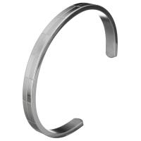 pulsera brazalete de acero inoxidable, para mujer, color original, 6mm, diámetro interior:aproximado 59x46mm, Vendido por UD