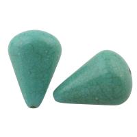 Acrylic Beads, Teardrop, imitation turquoise, green Approx 1mm, Approx 