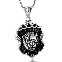титан Свитер ожерелье, Лев, Цепной ящик & Мужский & чернеют длина:Приблизительно 24 дюймовый, продается Strand