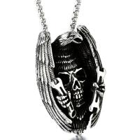 титан Свитер ожерелье, Череп, Цепной ящик & Мужский & чернеют длина:Приблизительно 24 дюймовый, продается Strand