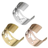 Stainless Steel Cuff Bangle, plated, for woman & hollow 35mm, Inner Approx 