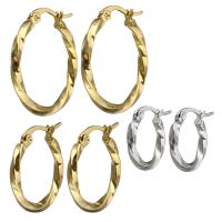Stainless Steel Hoop Earring, plated & for woman 