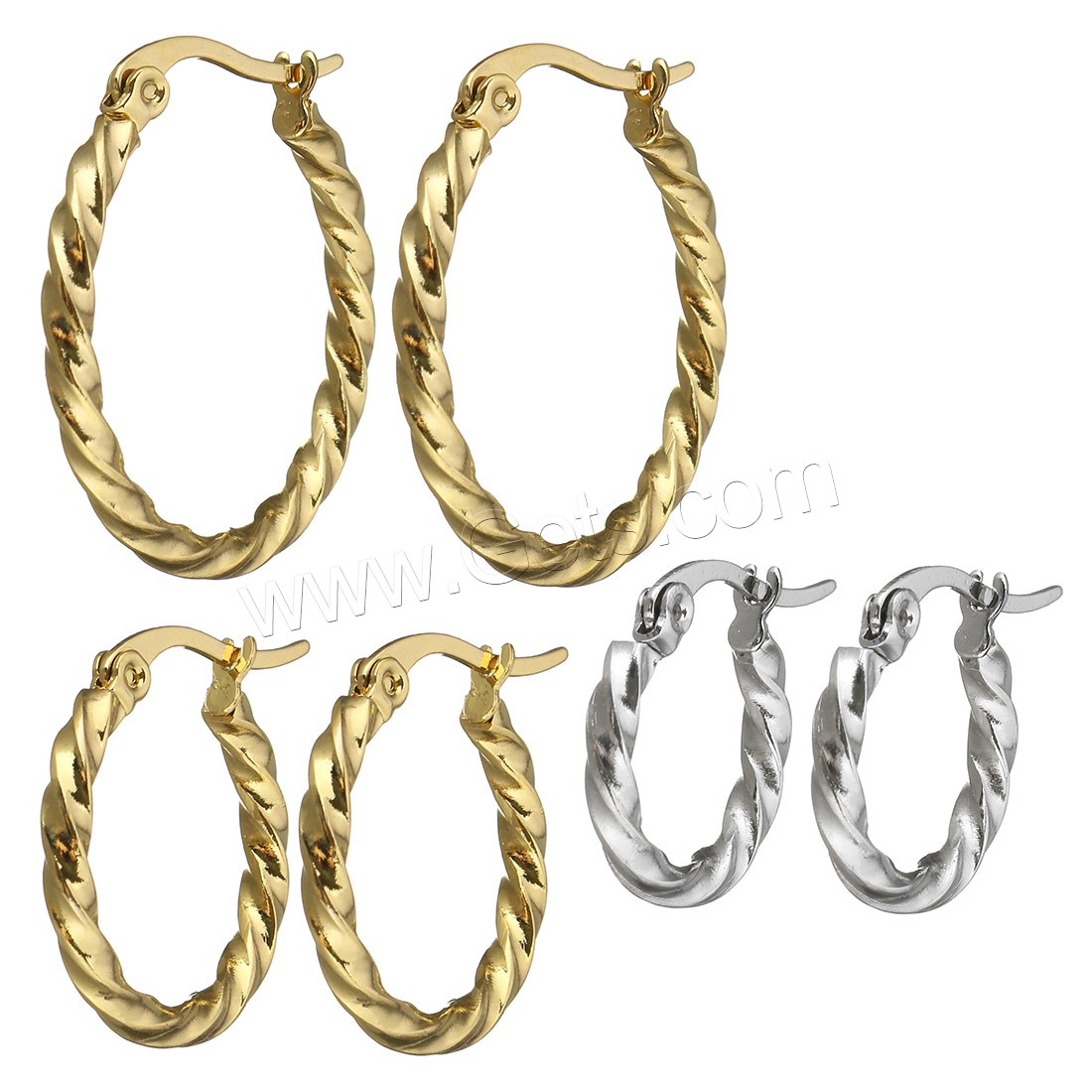 Edelstahl Hoop Ohrringe, plattiert, verschiedene Größen vorhanden & für Frau, keine, verkauft von Paar