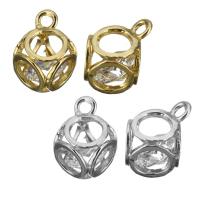Brass Jewelry Pendants, plated, with cubic zirconia Approx 1mm 