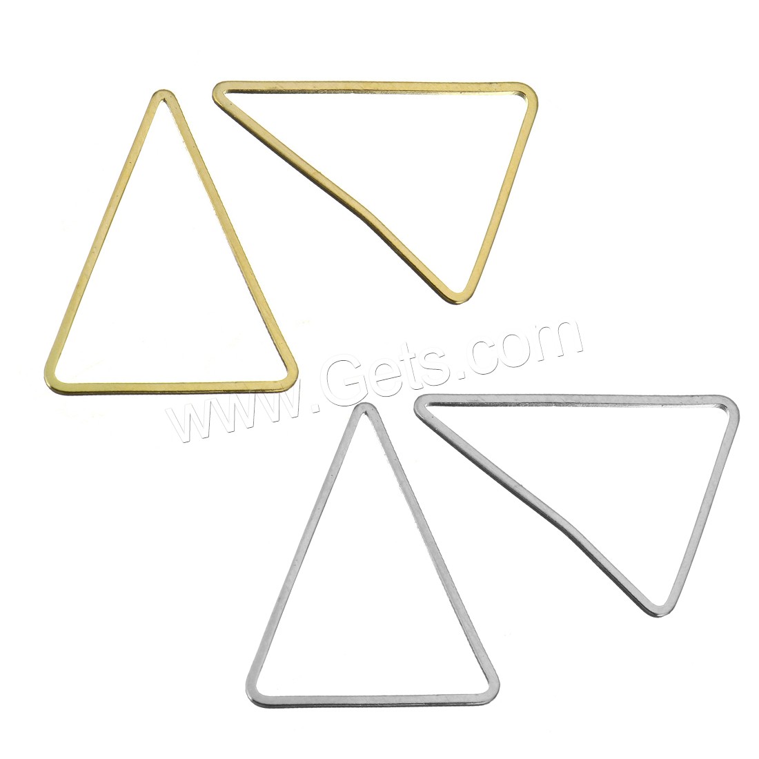Brass Linking Ring, Triangle, plated, different size for choice & 1/1 loop, more colors for choice, Sold By PC