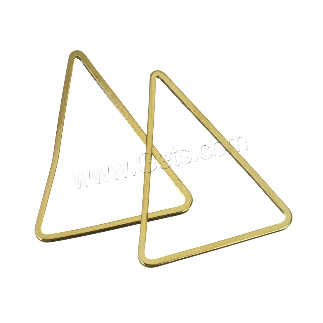 リンク ブラスリング, 銅, 三角形, メッキ, 異なるサイズの選択 & 1/1 ループ, 無色, 売り手 パソコン